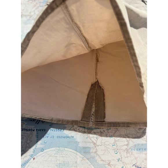 VTG Venezia Midi Beige Tan Denim Jean Skirt Sz 22 100% Cotton Y2K 90s Preppy USA - Picture 15 of 15